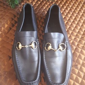 Black Leather Gucci Loafers